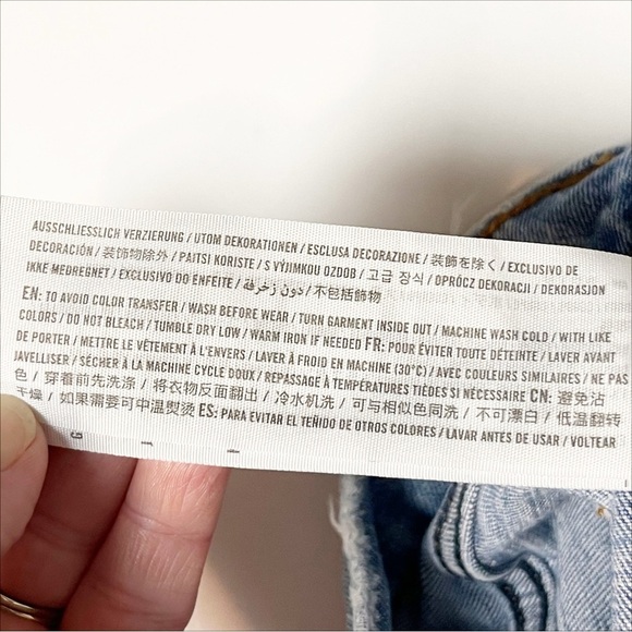 Abercrombie & Fitch Ultra High Rise 90s Slim Straight Jeans 33 16 Long Tall blue - Picture 7 of 12